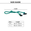 HUFT Tuggables Mighty Knots Rope Toy For Dog - Blue & Green - Heads Up For Tails