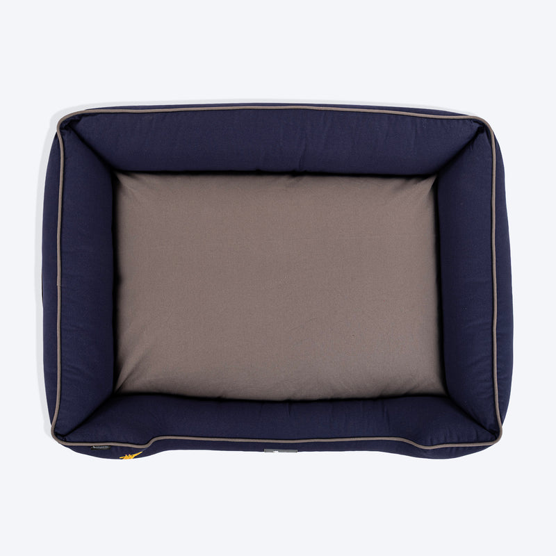 HUFT Giraffe Classic Lounger Bed For Dog - Grey & Navy - Heads Up For Tails