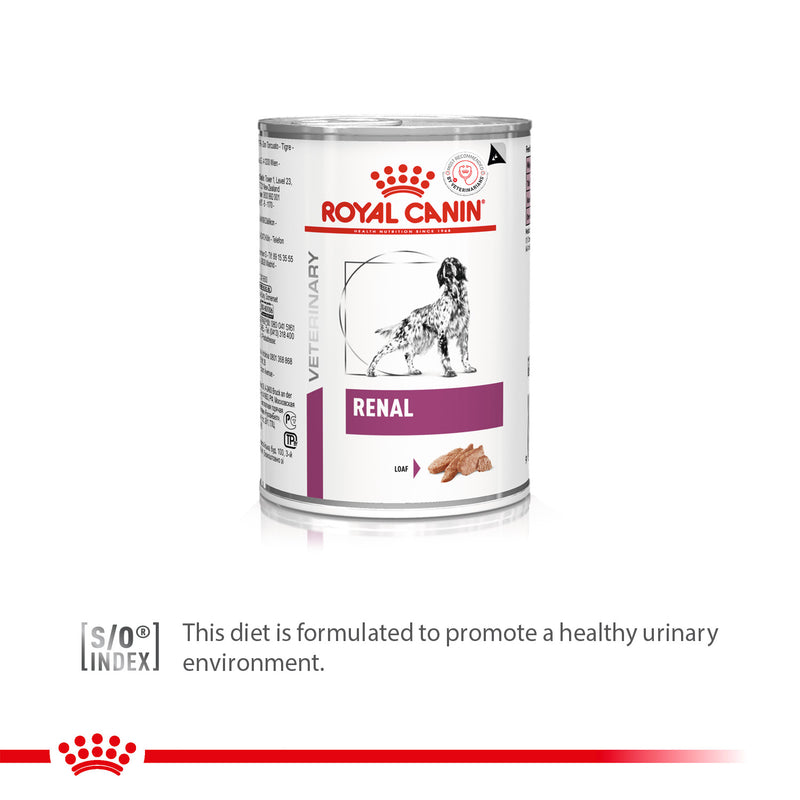 Royal Canin Veterinary Diet Renal Wet Food Can For Dog - 410 g - Heads Up For Tails