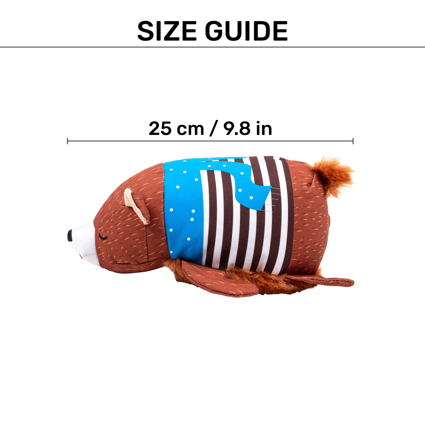 HUFT Scurry The Squirrel Plush Toy For Dog - Brown - Heads Up For Tails