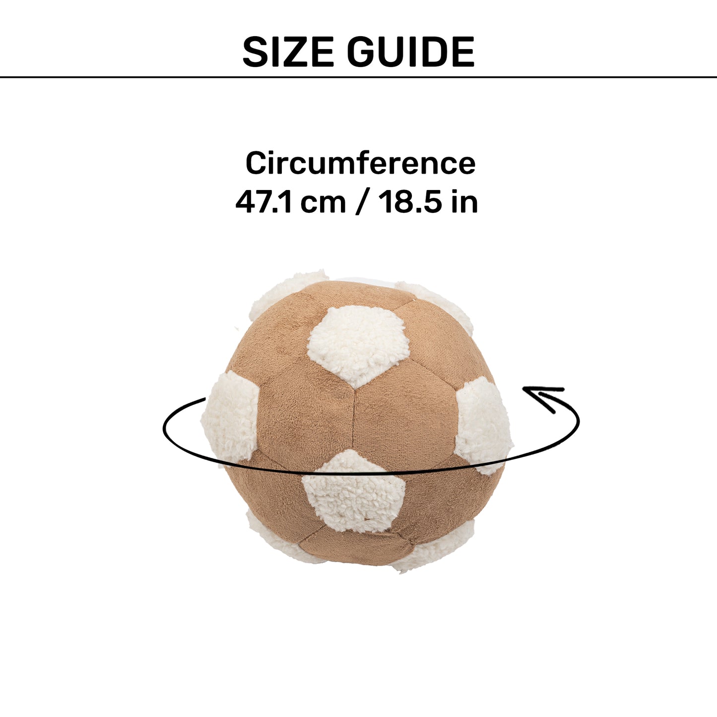 HUFT Fluffball Squeaky Fetch Toy For Dog - Beige - Heads Up For Tails