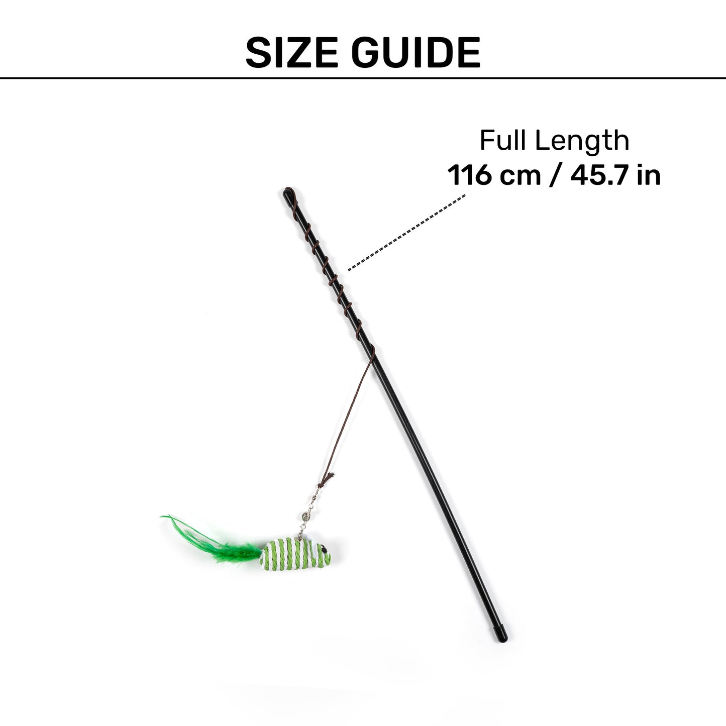 TLC Sisal Flicker 3 In 1 Wand Toy For Cat - Multicolor - Heads Up For Tails