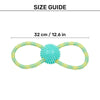 TLC Bite Loop Rope Toy For Dog - Yellow & Turquoise - Heads Up For Tails