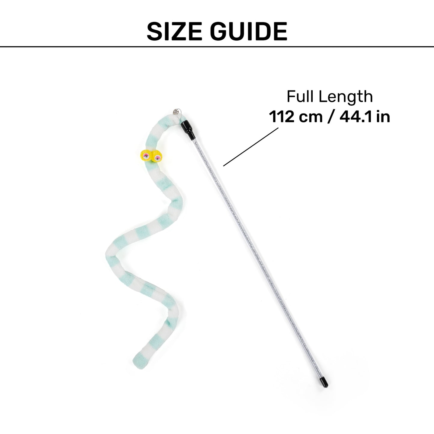 TLC Wiggly Worm Wand Toy For Cat - Assorted - Heads Up For Tails