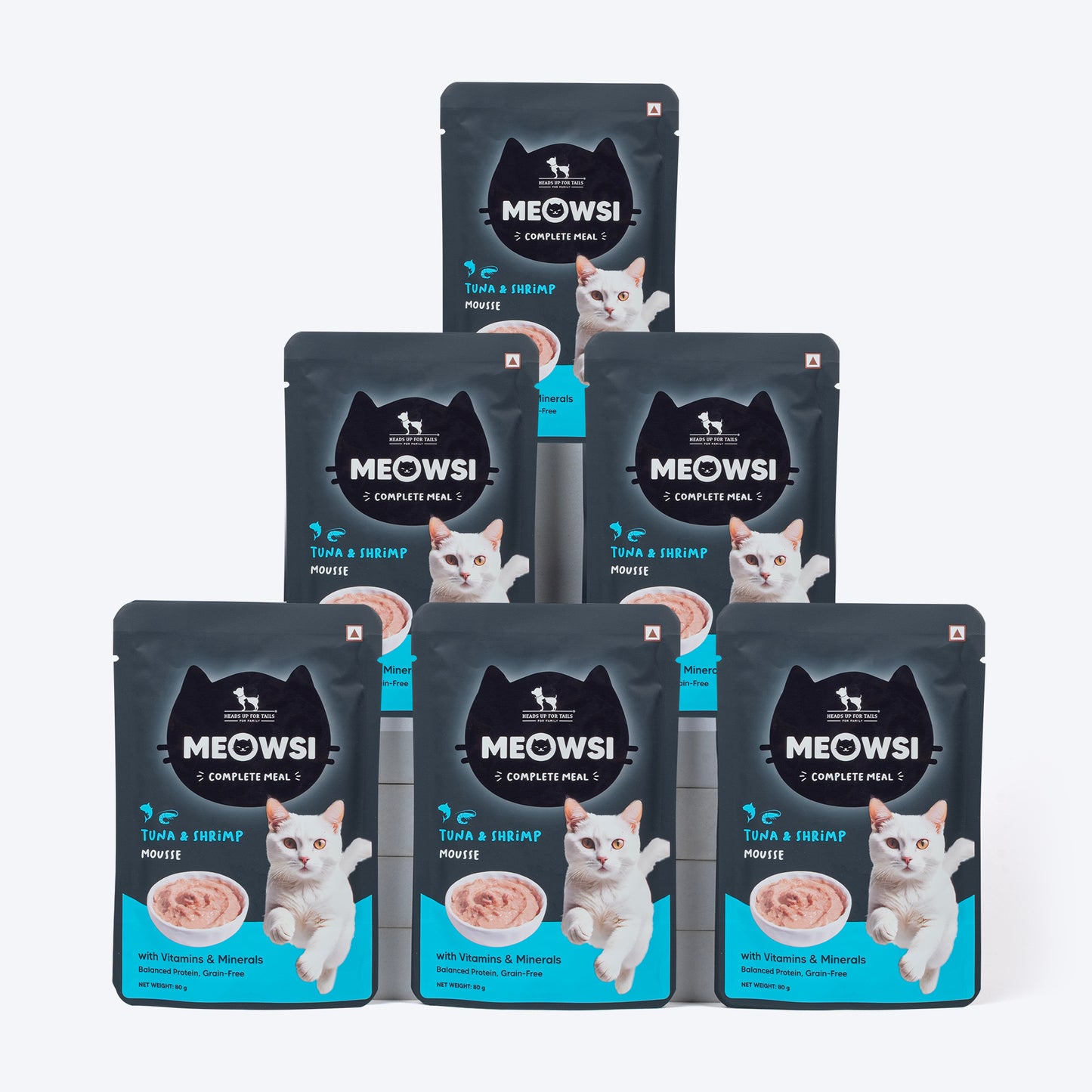 Meowsi by HUFT Tuna & Shrimp Mousse Cat Wet Food - 80 gm - Heads Up For Tails