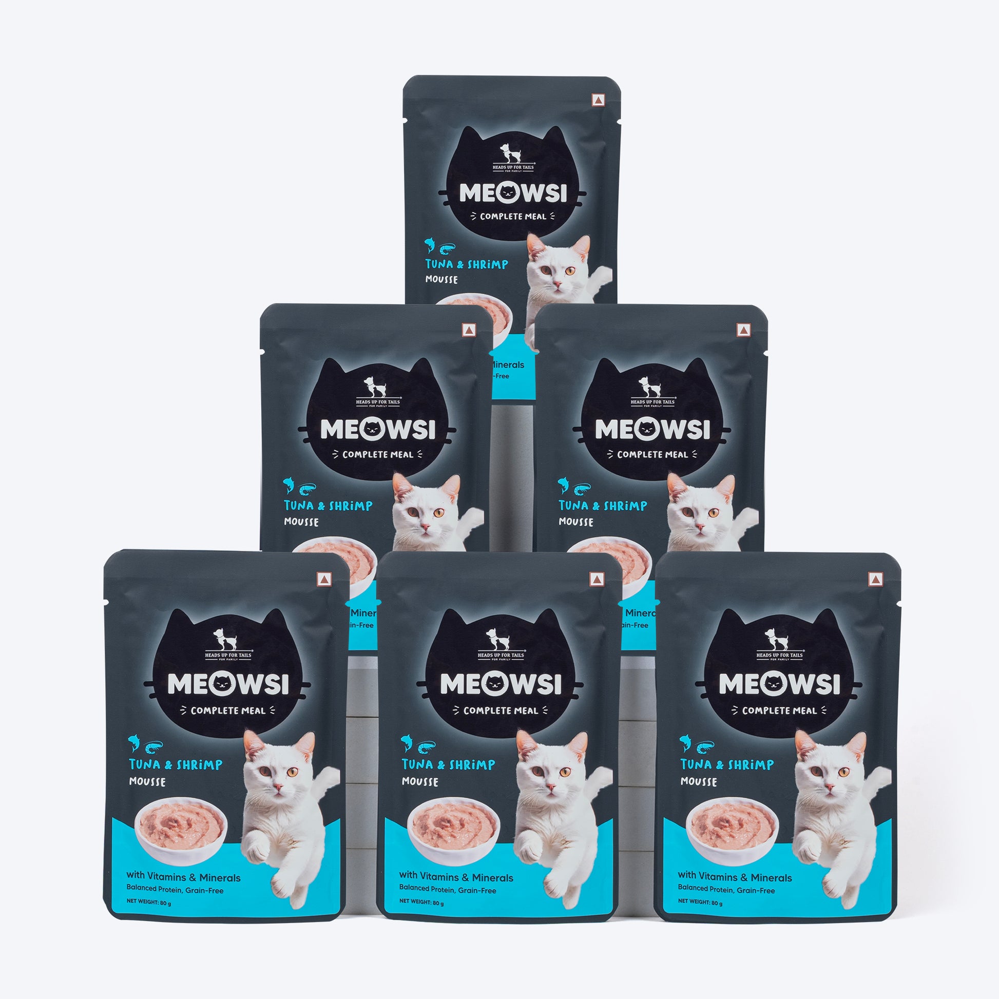 Meowsi by HUFT Tuna & Shrimp Mousse Cat Wet Food - 80 gm - Heads Up For Tails