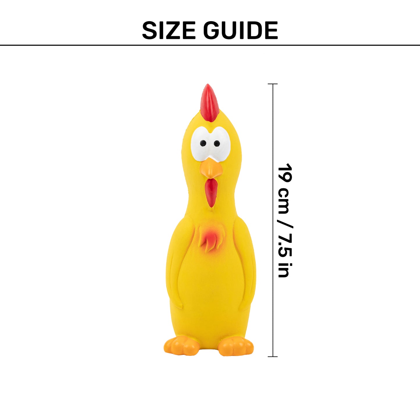 TLC Standing Rooster Chew Toy For Dog - Yellow - Heads Up For Tails