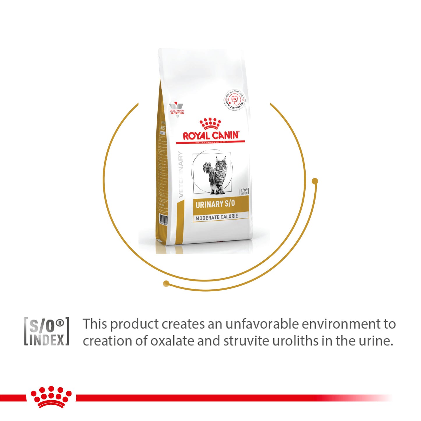 Royal Canin Veterinary Urinary S/O Moderate Calories Dry Food For Cat - 1.5 kg - Heads Up For Tails