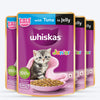 Whiskas Tuna in Jelly (2-12 Months) Wet Food For Kitten - 80 gm Pack - Heads Up For Tails