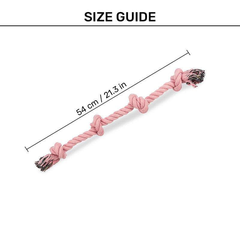 Trixie 4 Knots Playing Dog Rope Toy - 54 cm - Assorted - Heads Up For Tails