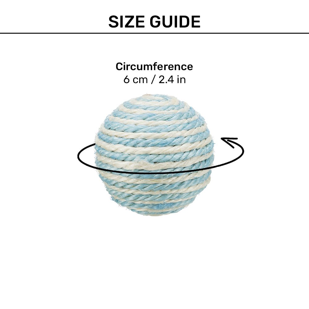 Trixie Sisal Ball Cat Toy - 6 cm_06