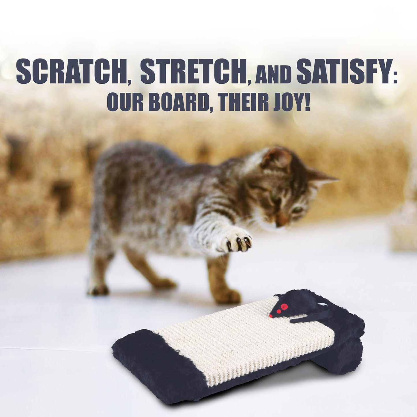 Trixie Scratching Board On A Roll With Catnip Cat Scratcher - Black - Heads Up For Tails
