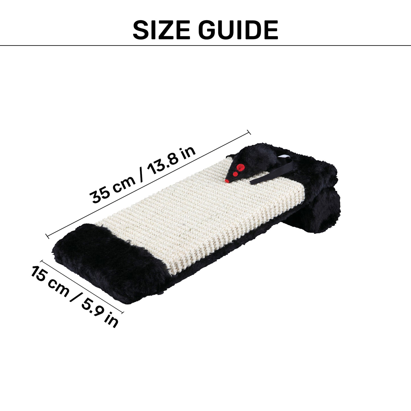 Trixie Scratching Board On A Roll With Catnip Cat Scratcher - Black - Heads Up For Tails