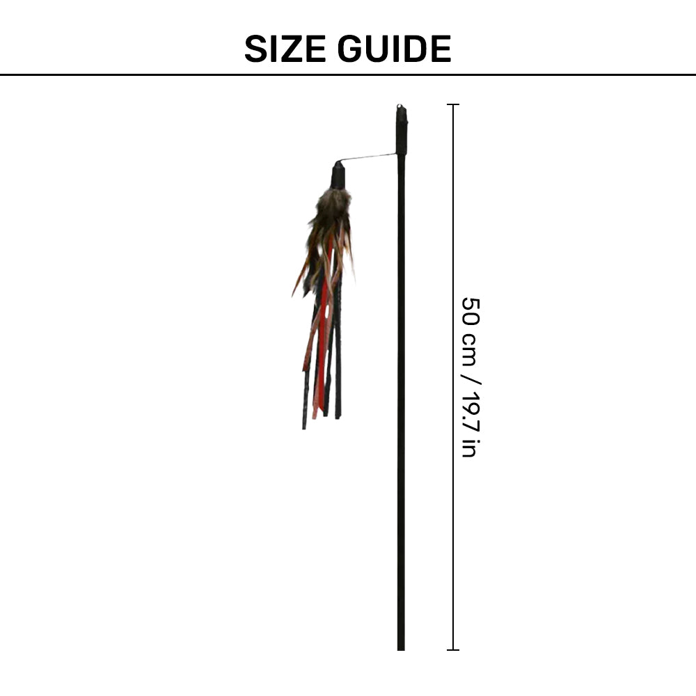 Trixie Playing Rod with Leather Straps & Feathers For Cats - 50 cm_04