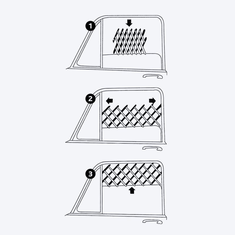 Trixie Ventilation Car Lattice For Cat & Dog - Black - 30-110 cm - Heads Up For Tails
