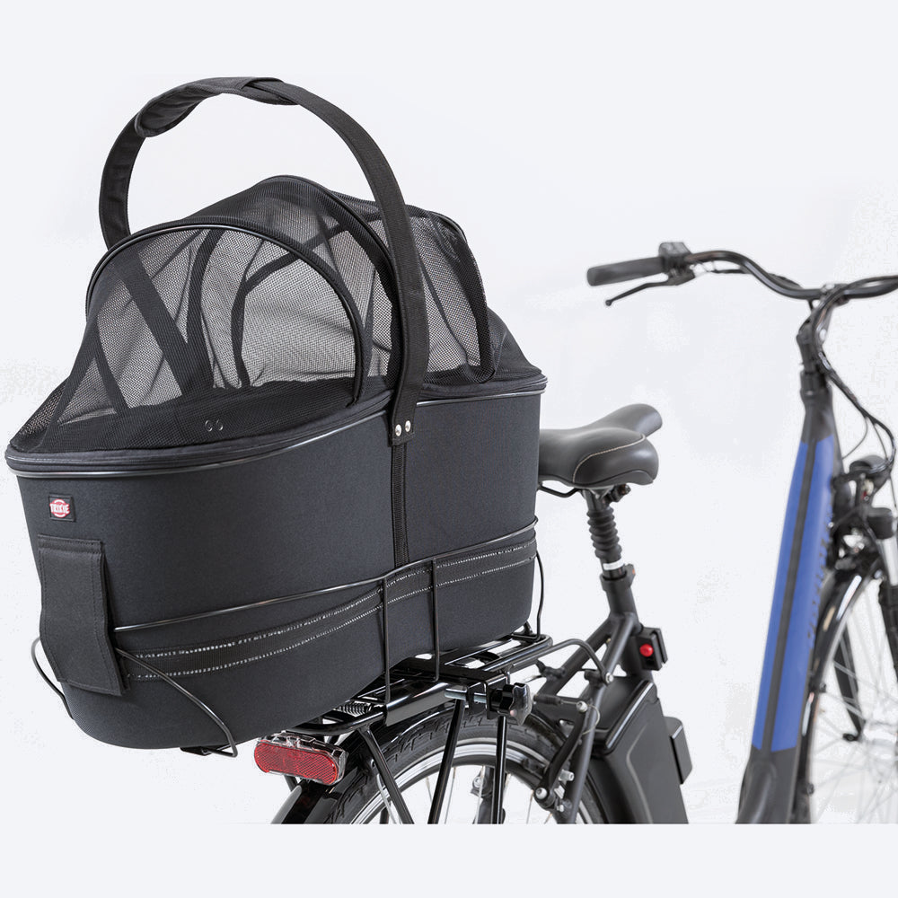 Trixie Bicycle Black Basket for Wide Bike Racks Hold Upto 8 kg