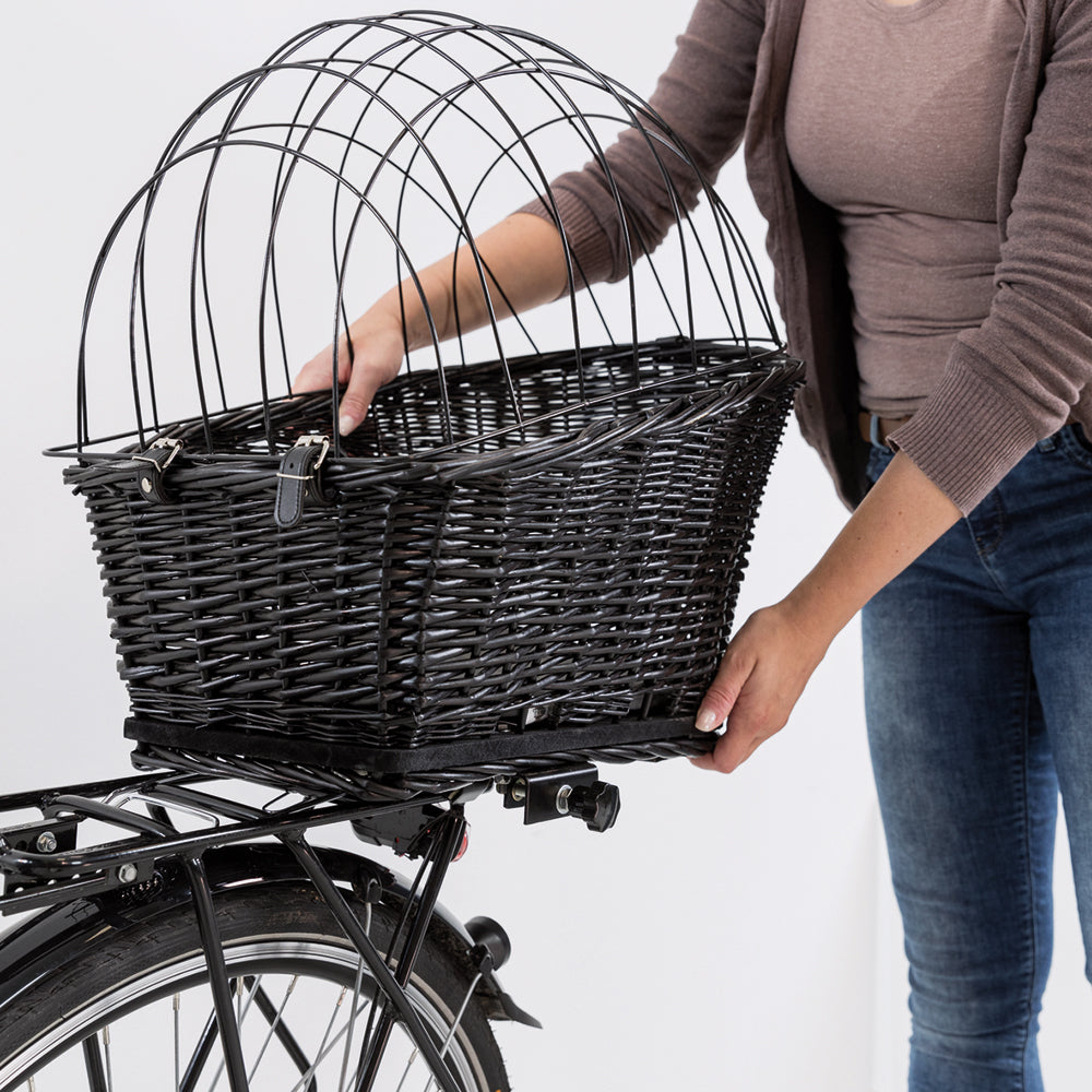 Trixie Bicycle Black Basket for Wide Bike Racks Hold Upto 8 kg - 55 X 35 X 49 cm - Heads Up For Tails