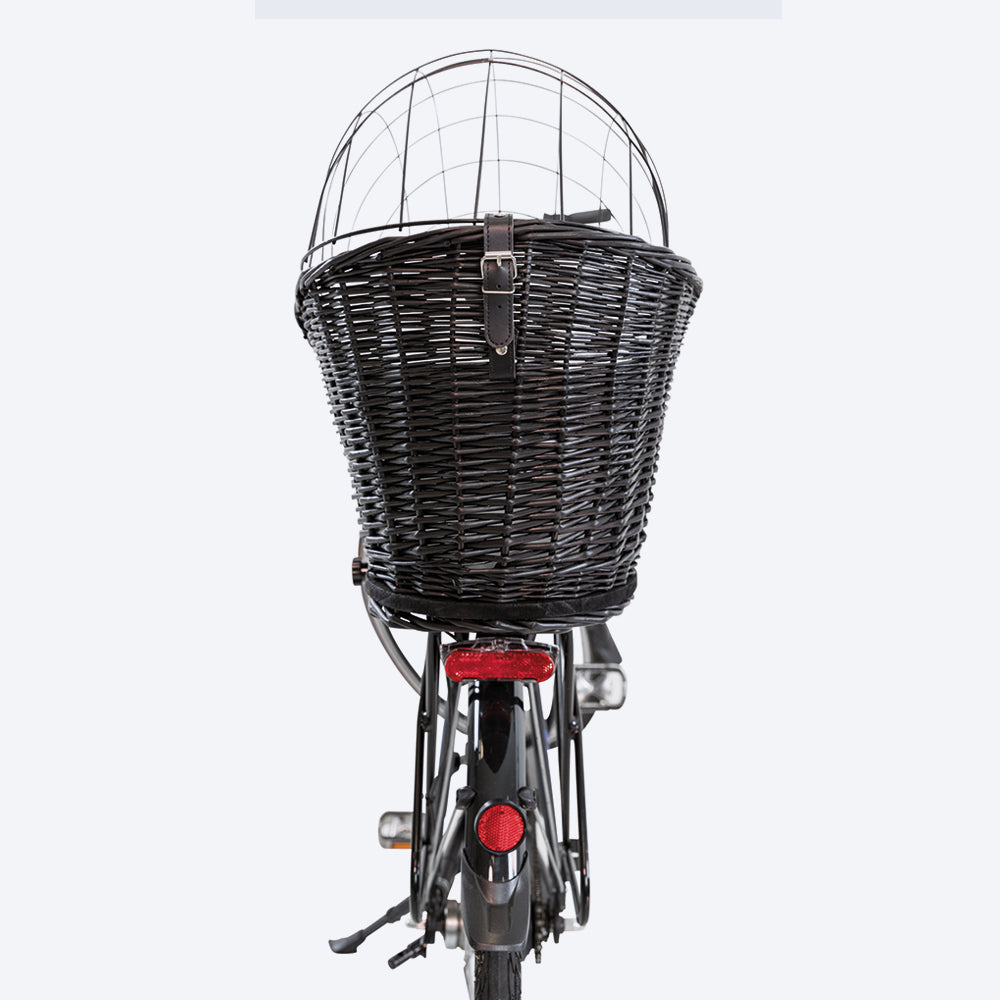 Trixie Bicycle Black Basket for Wide Bike Racks Hold Upto 8 kg - 55 X 35 X 49 cm - Heads Up For Tails