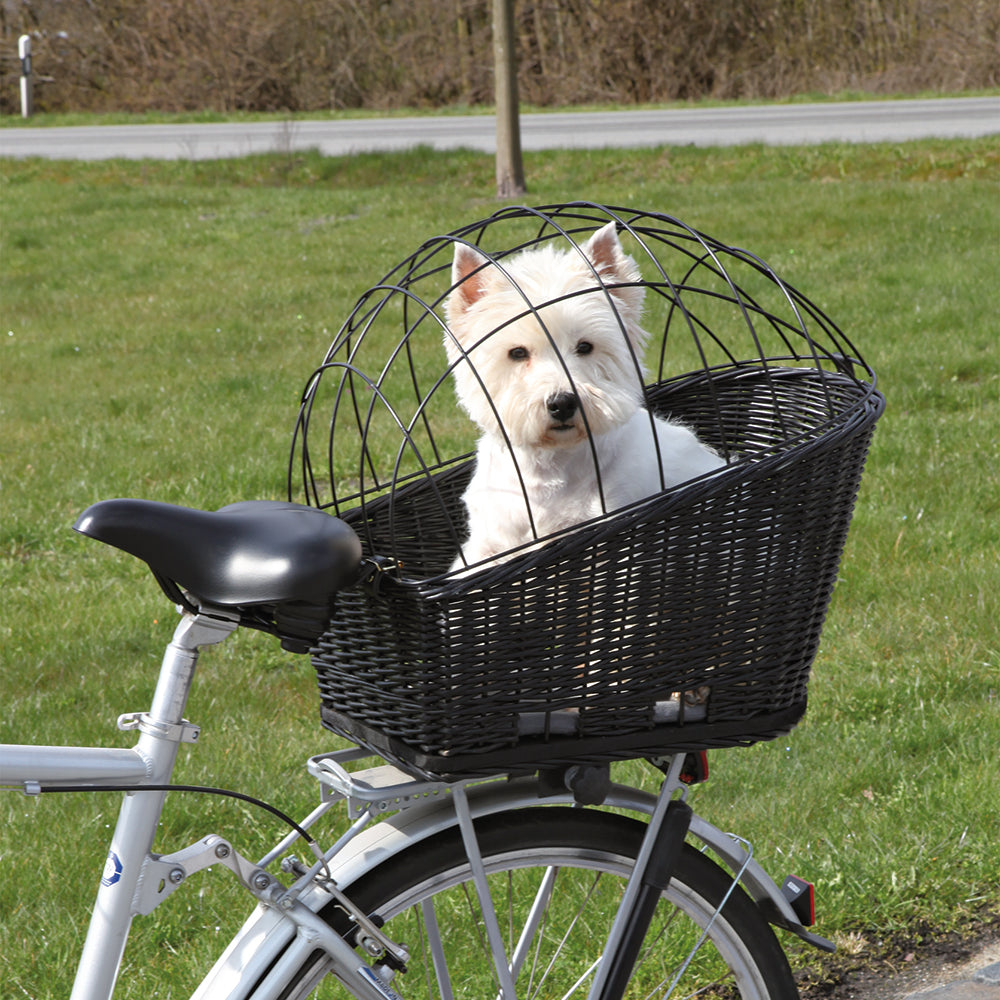 Trixie Bicycle Black Basket for Wide Bike Racks Hold Upto 8 kg - 55 X 35 X 49 cm - Heads Up For Tails