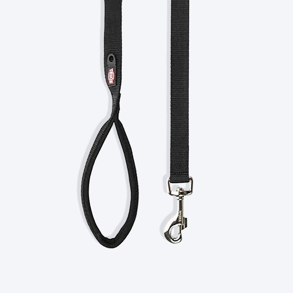 Trixie Premium Dog Leash - Black - 1 m - Heads Up For Tails