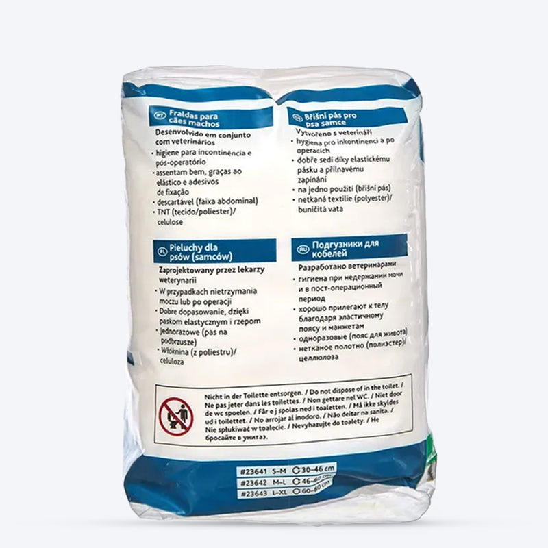 Trixie Disposable Diapers For Male Dog - 12 pcs ( L/XL ) - 60-80 cm - Heads Up For Tails