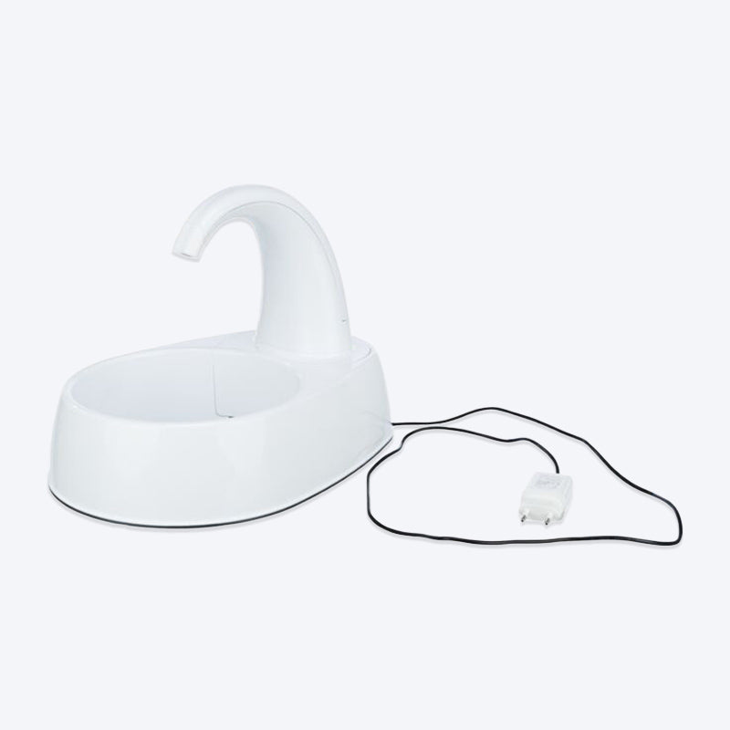 Trixie Curved Stream Drinking Fountain For Dog & Cat - White - 25x24.5x35 cm - Heads Up For Tails