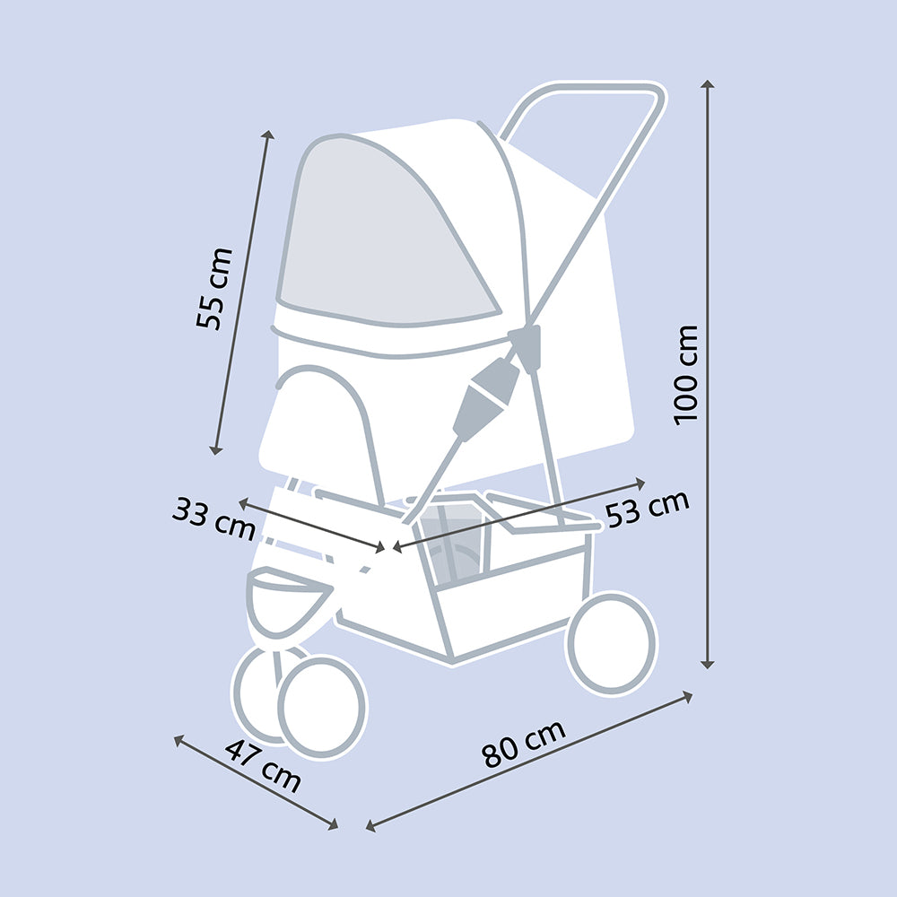 Trixie Black Buggy Hold Upto 11 kg 80 X 47 X 100 cm - Heads Up For Tails