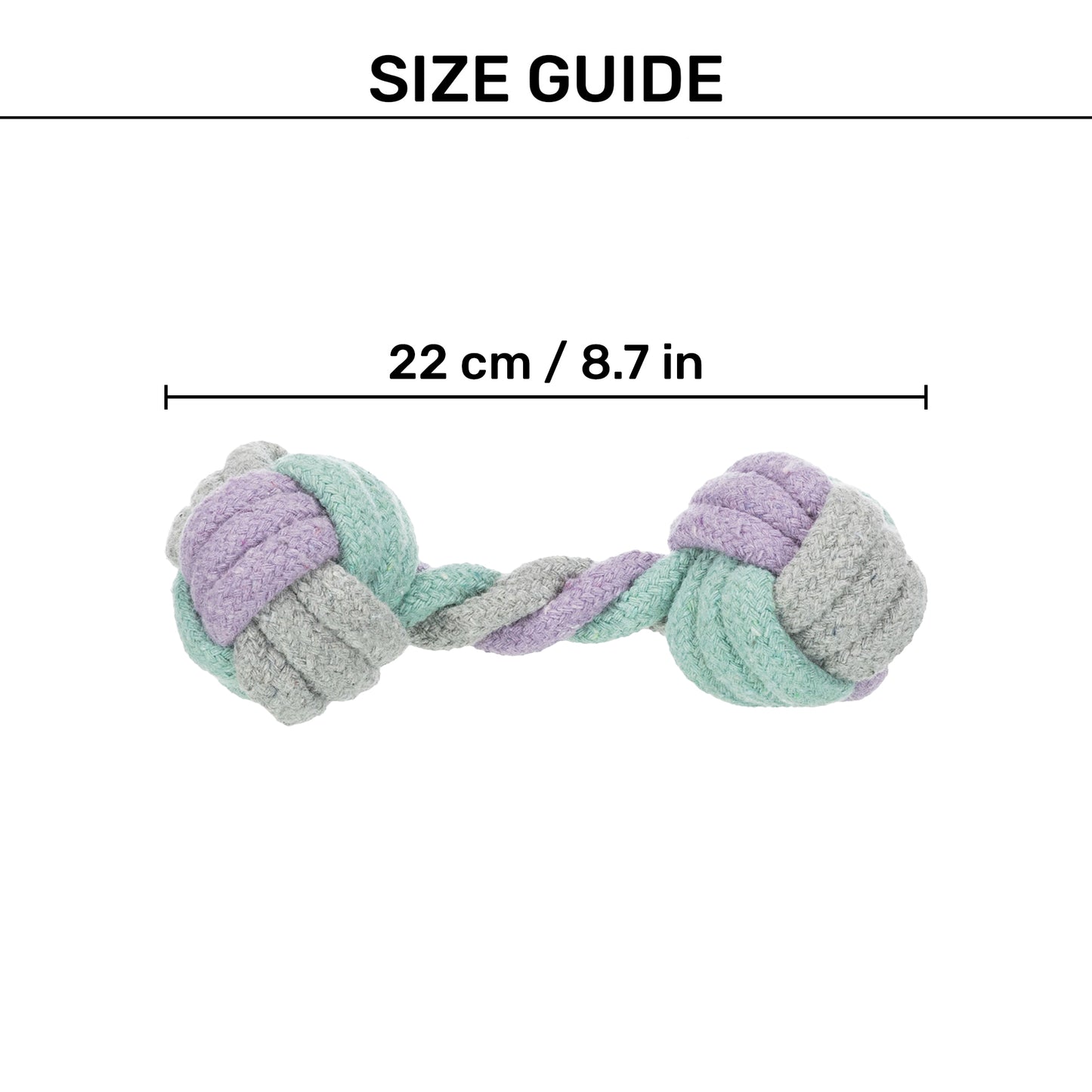 Trixie Junior Dumbbell Rope Toy For Dog - 22 cm - Heads Up For Tails