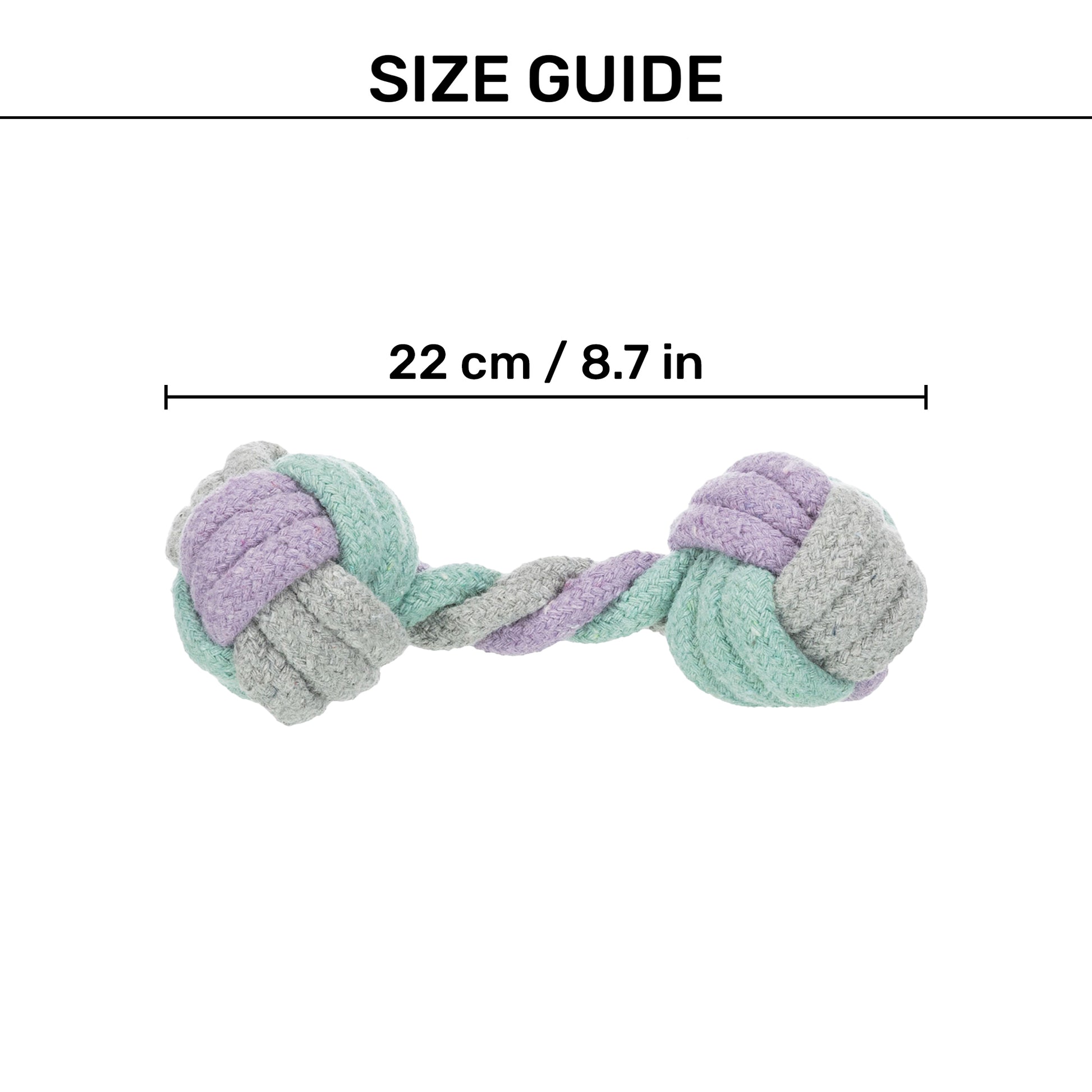 Trixie Junior Dumbbell Rope Toy For Dog - 22 cm - Heads Up For Tails