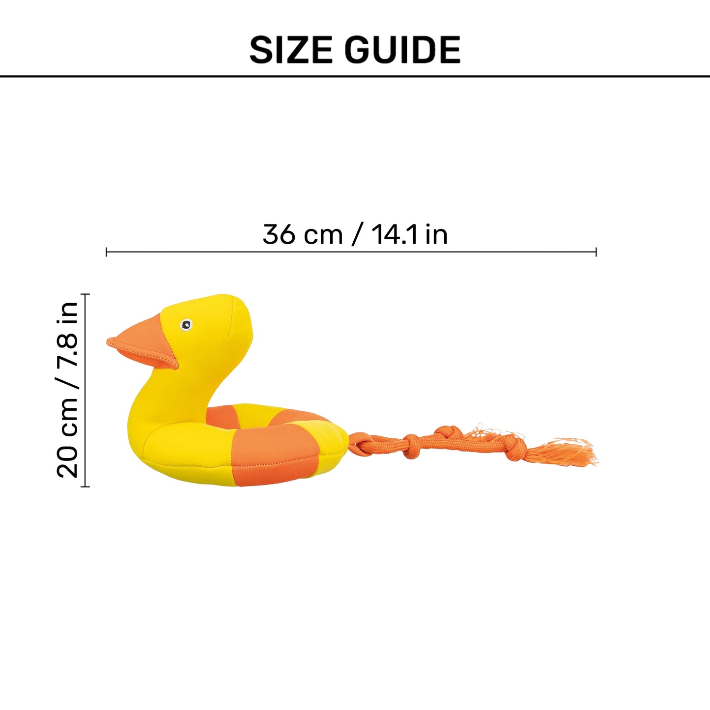 Trixie Aqua Duck On A Rope With Sound Plush Dog Toy - Yellow_04