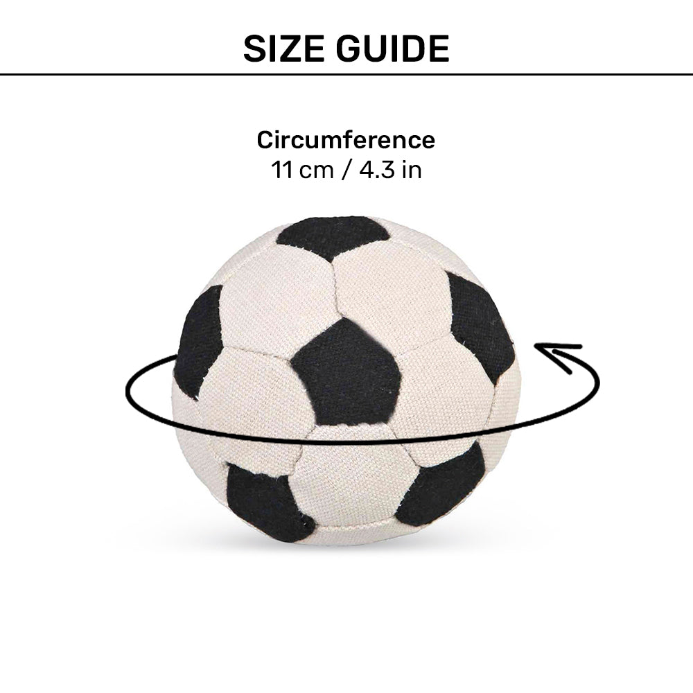 Trixie Soft Canvas Soccer Ball Dog Toy - Soundless- 11 cm_06