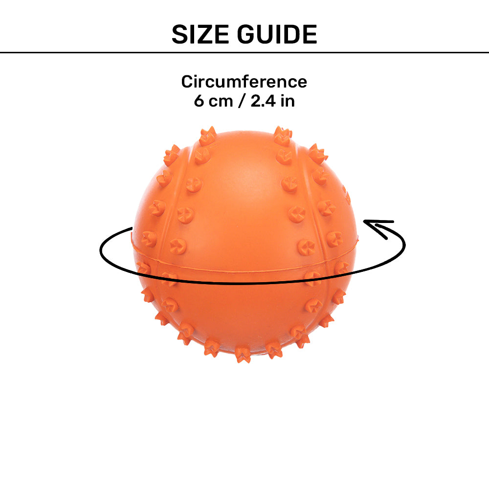 Trixie Natural Rubber Ball Dog Toy - Assorted - Heads Up For Tails