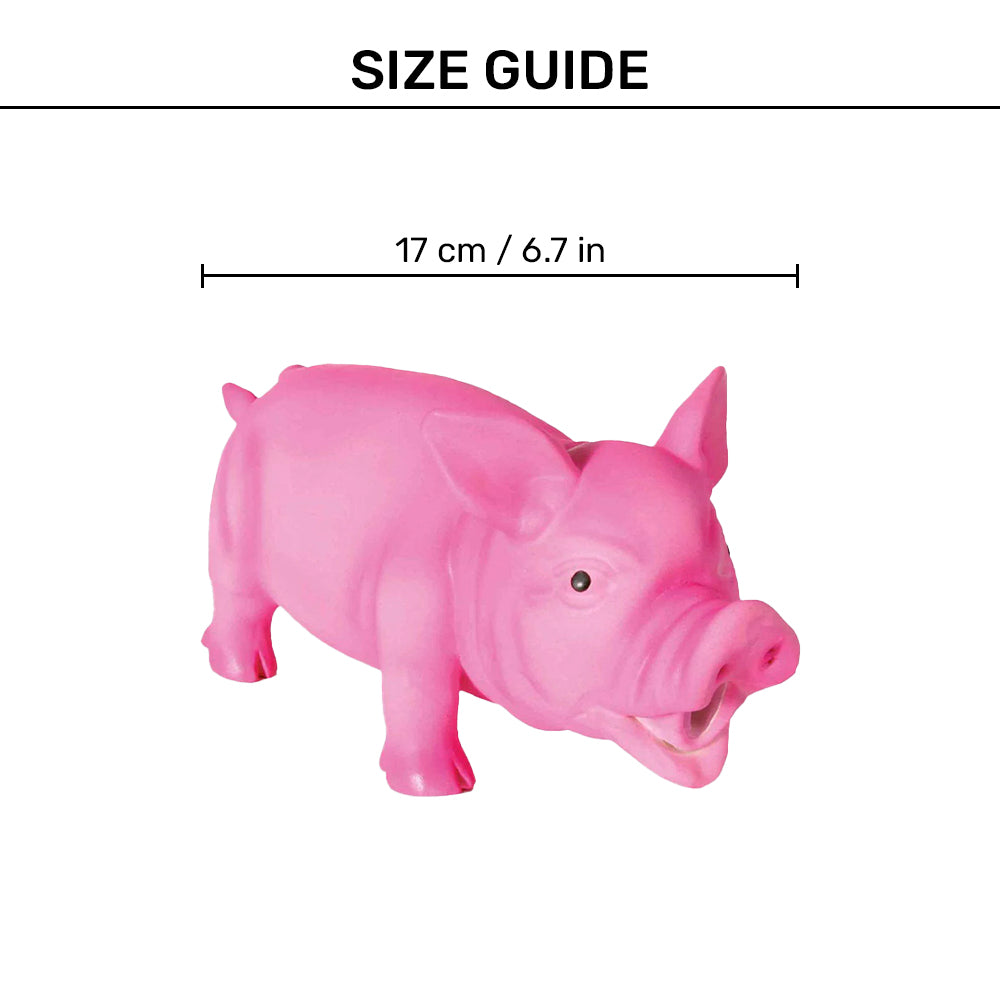 Trixie Pig Animal Sound Dog Toy - 17 cm - Heads Up For Tails