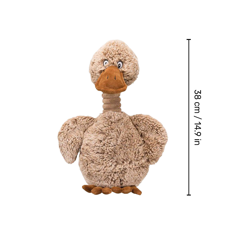 Trixie Duck With Sound Plush Dog Toy - Light Brown - 38 cm - Heads Up For Tails