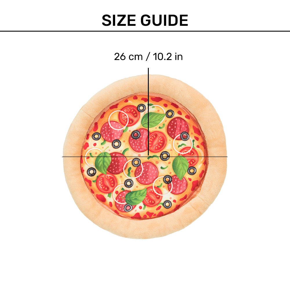 Trixie Pizza Plush Toy For Dog - Multicolor - 26 cm - Heads Up For Tails