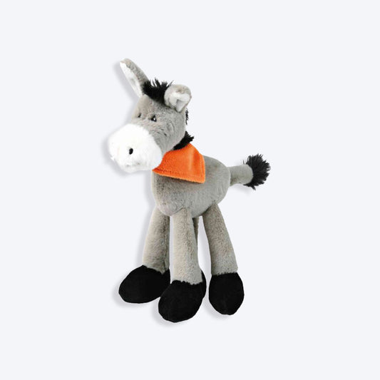 Trixie Donkey With Sound Plush Dog Toy - Grey - 24 cm - Heads Up For Tails