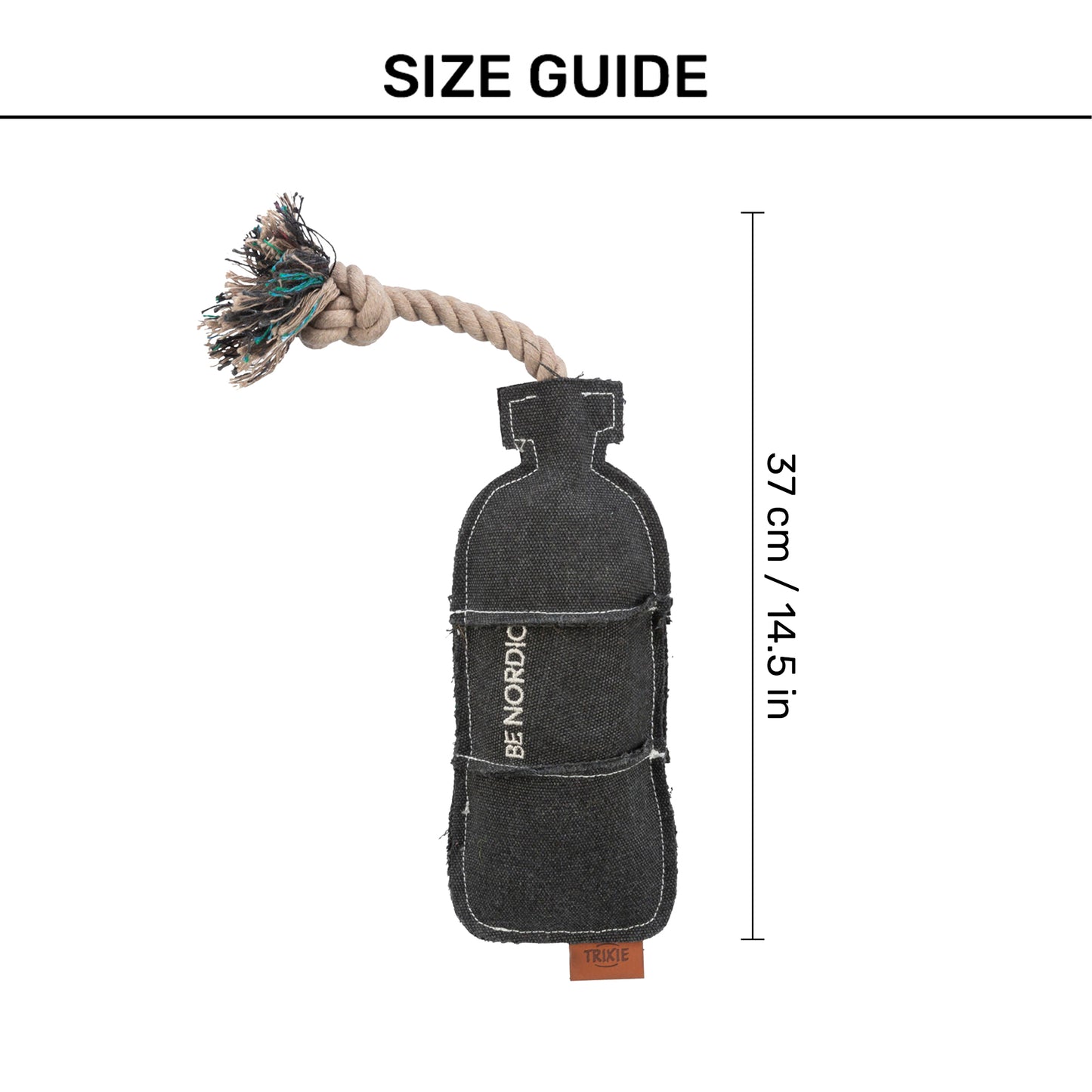 Trixie Be Nordic Bottle On A Rope Dog Toy - Black - 37 cm_06