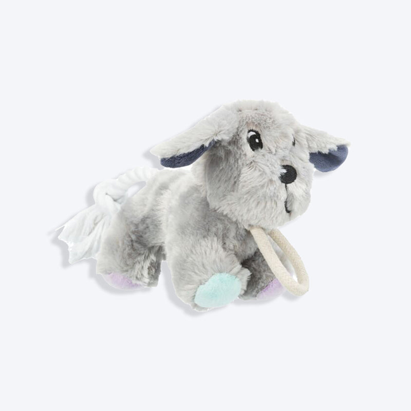 Trixie Junior Dog With Rope & Sound Plush Toy For Dogs - Grey - 24 cm_06