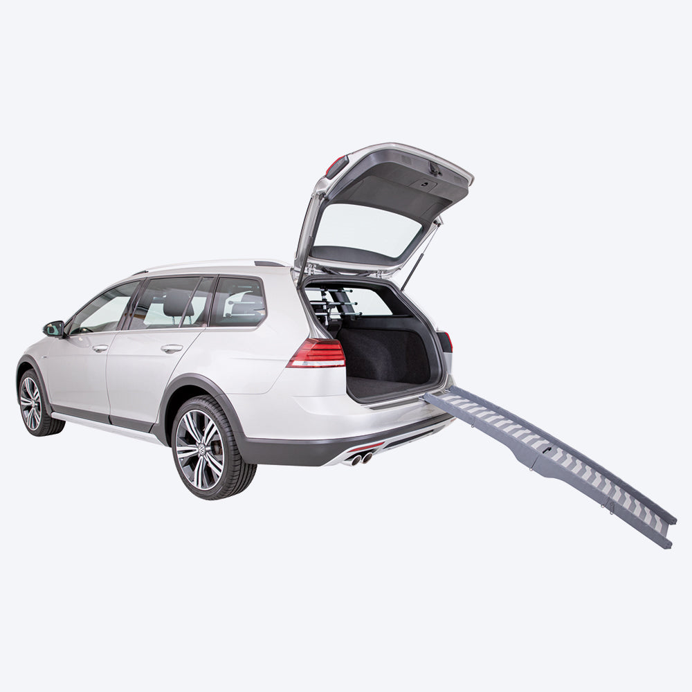 Trixie 3-Fold Grey Ramp plastic/TPR Hold - 39 X 150 cm - Heads Up For Tails