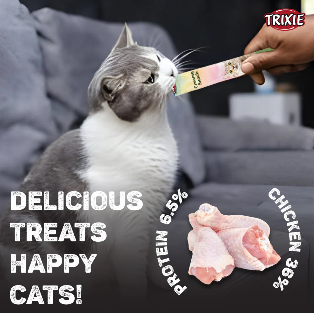Trixie Creamy Snack Chicken Treat For Cat - 70 g - Heads Up For Tails