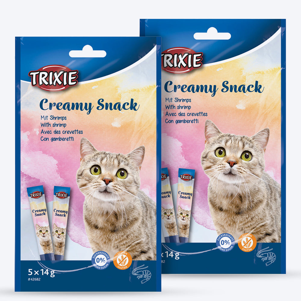 Trixie Creamy Snack Shrimp Treat For Cat - 70 g - Heads Up For Tails