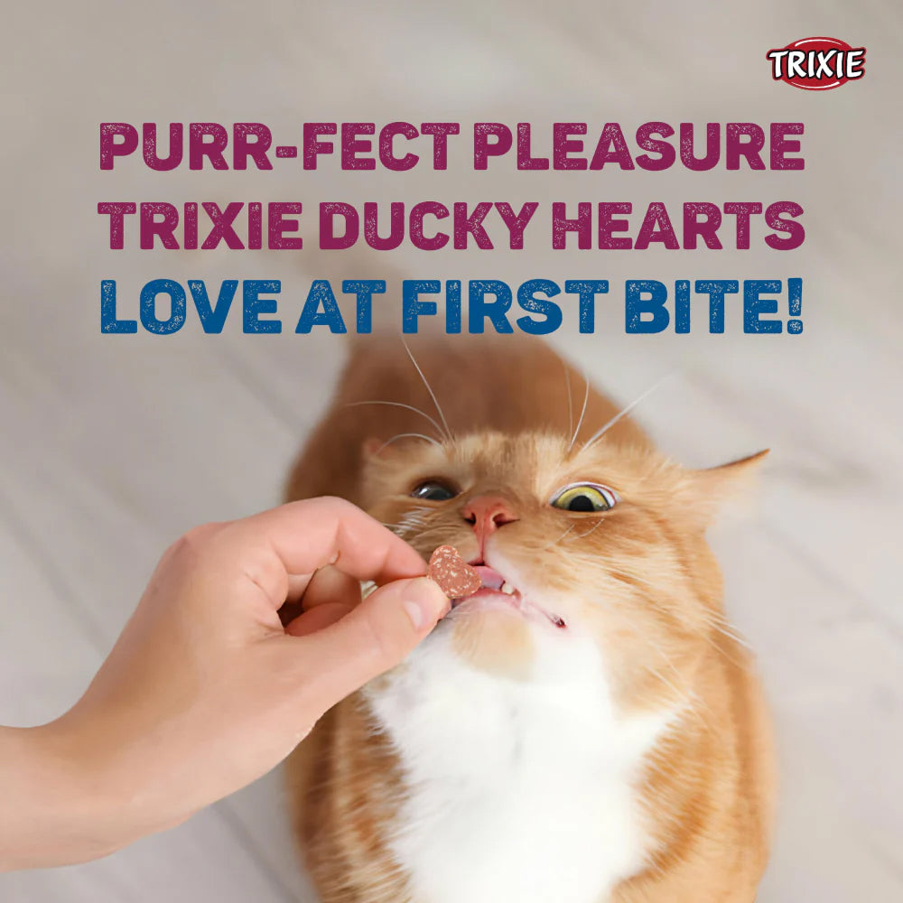 Trixie Premio Ducky Hearts Treat For Cat - 50 g - Heads Up For Tails