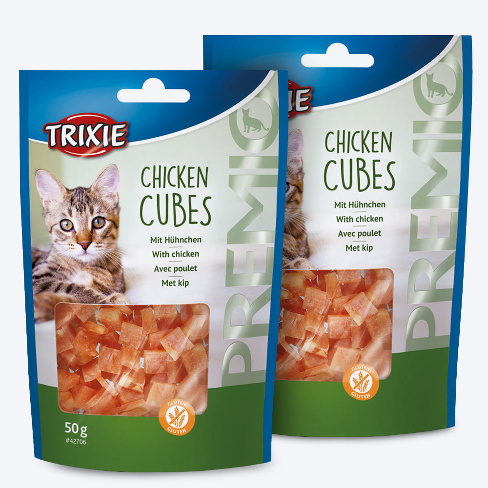Trixie Premio Chicken Cubes Treat For Cat - 50 g - Heads Up For Tails