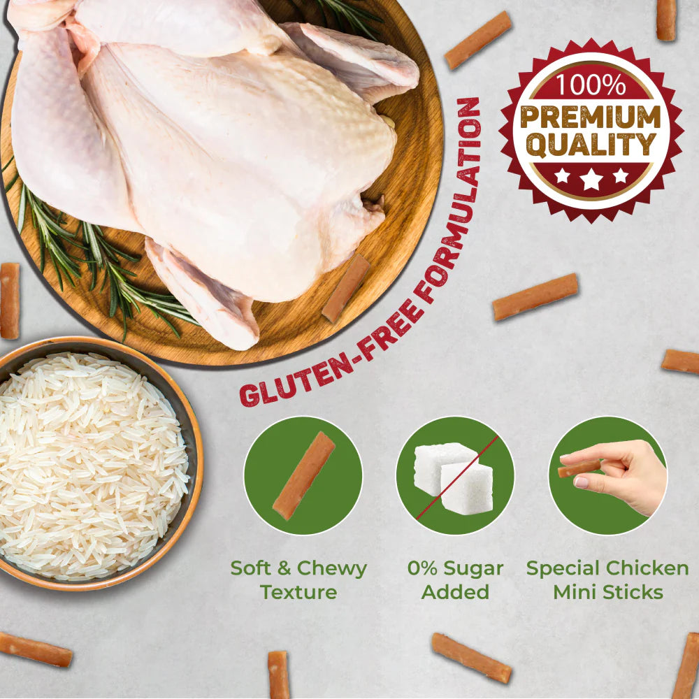 Trixie Premio Chicken Mini Sticks Treat For Cat - 50 g - Heads Up For Tails
