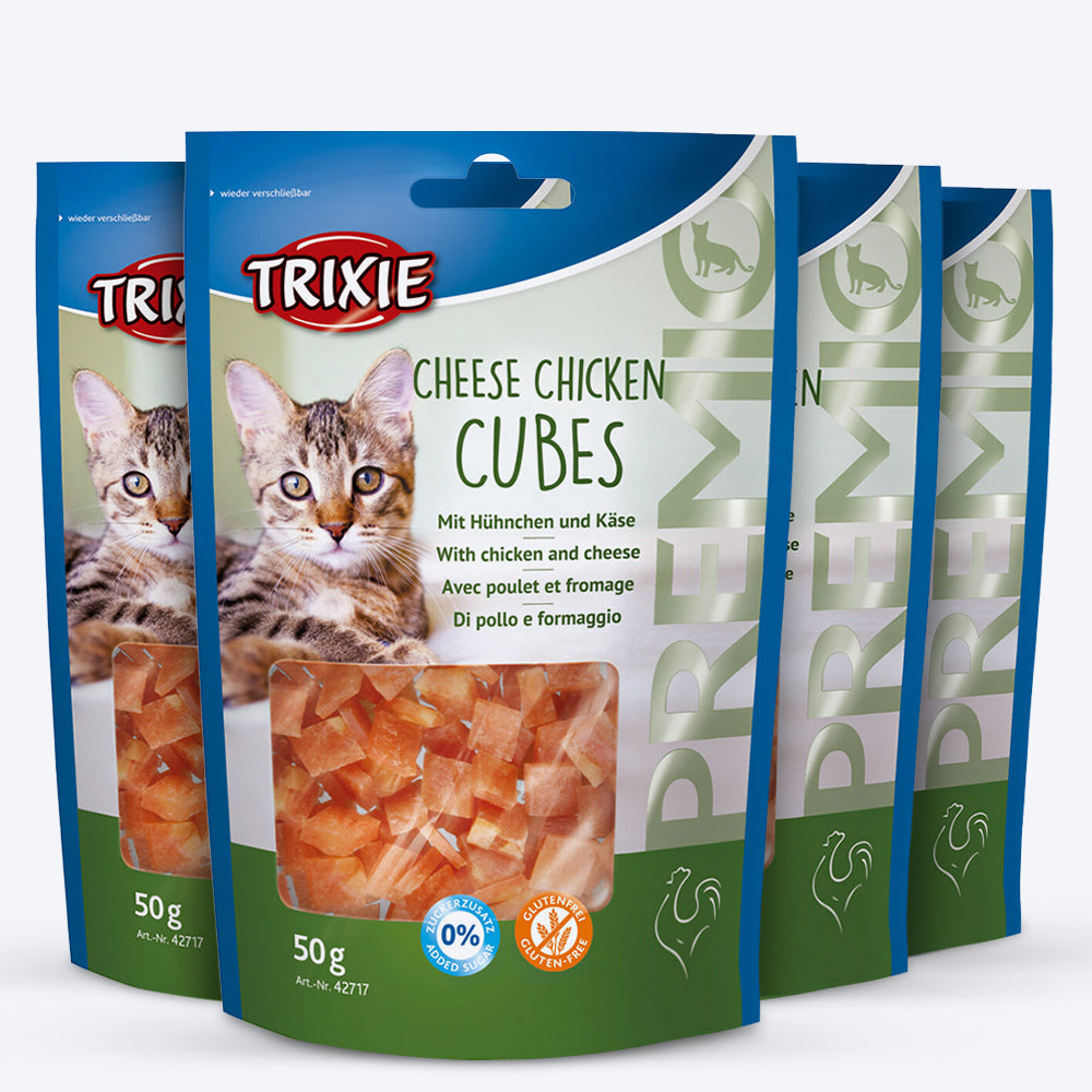 Trixie Premio Cheese Chicken Cubes Cat Treat - 50 g - Heads Up For Tails