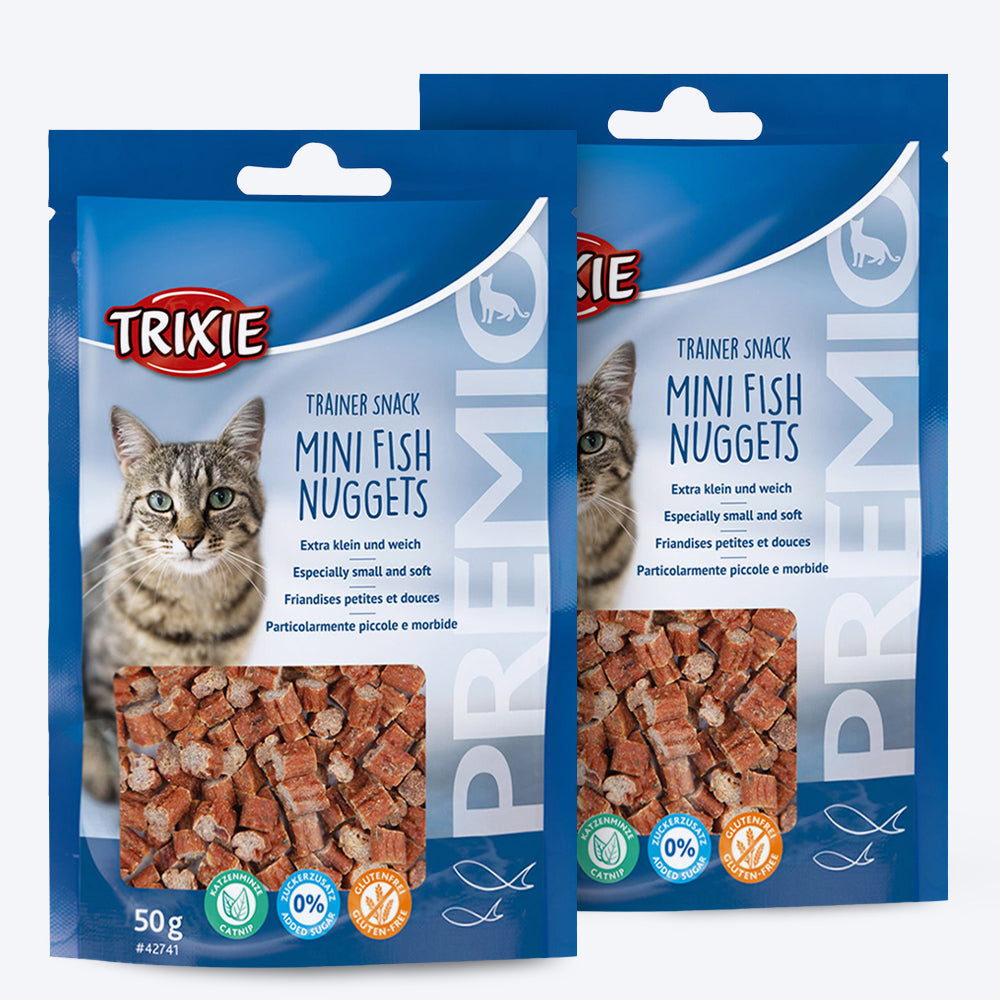 Trixie Premio Trainer Snack Mini Fish Nuggets Treat For Cat - 50 g - Heads Up For Tails