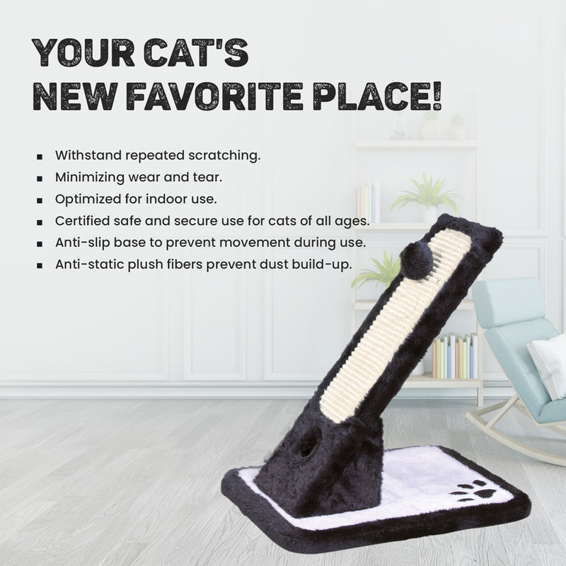 Trixie Scratching Cat Mat - Black & Cream - Heads Up For Tails