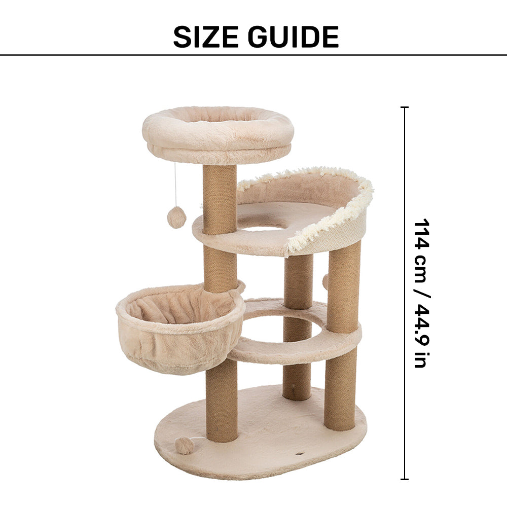 Trixie Boho Filippo Scratching Post Cat Tree - 3.7 Feet - Heads Up For Tails