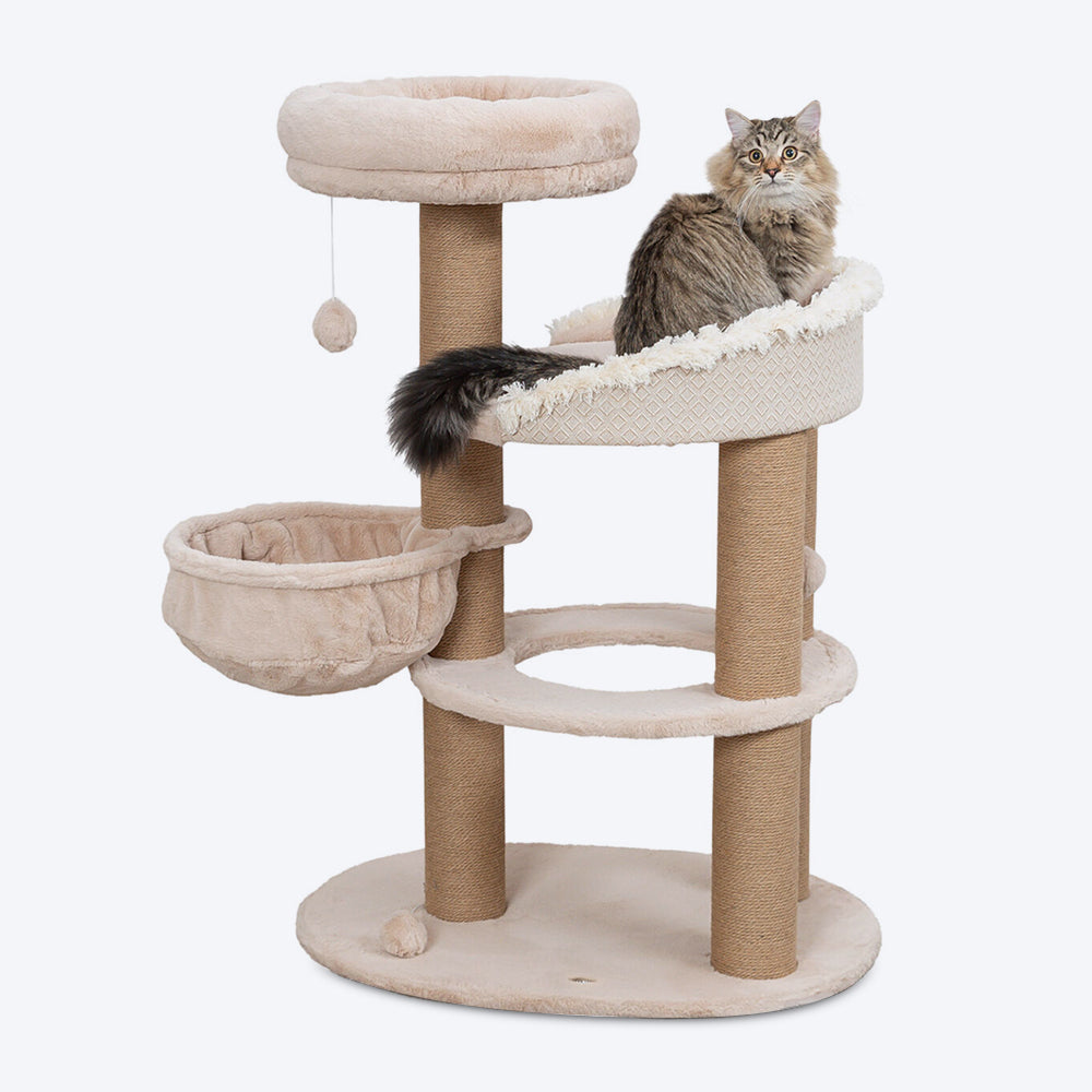 Trixie Boho Filippo Scratching Post Cat Tree - 3.7 Feet - Heads Up For Tails