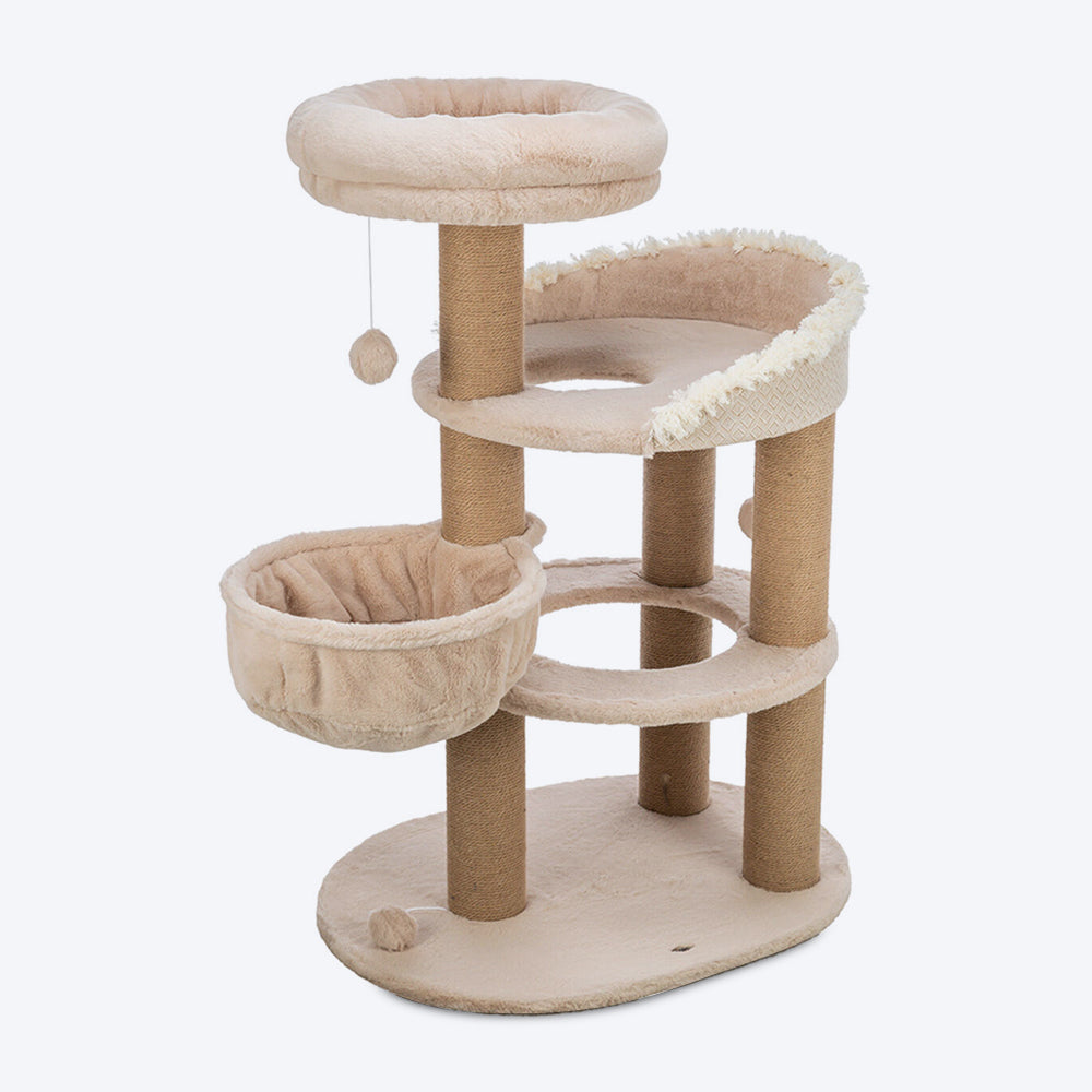 Trixie Boho Filippo Scratching Post Cat Tree - 3.7 Feet - Heads Up For Tails